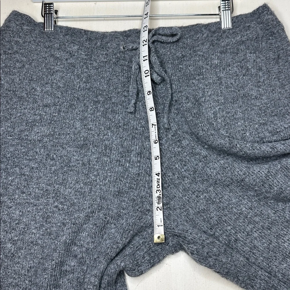 DKNY Women's Cashmere Blend Sweater Knit Pants High Rise Heather Grey Size Large